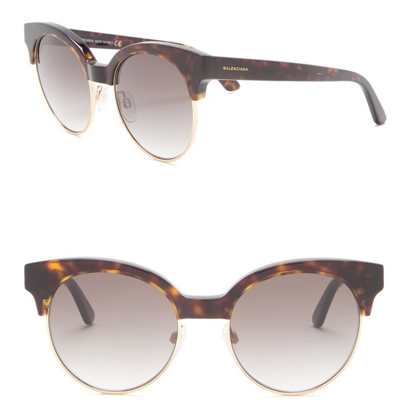 Balenciaga Accessories - BALENCIAGA 51mm Modified Cat Eye Sunglasses BA128